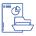 Icon of paper with pie chat on it and a folder icon signifying SDOH Reporting and Collection