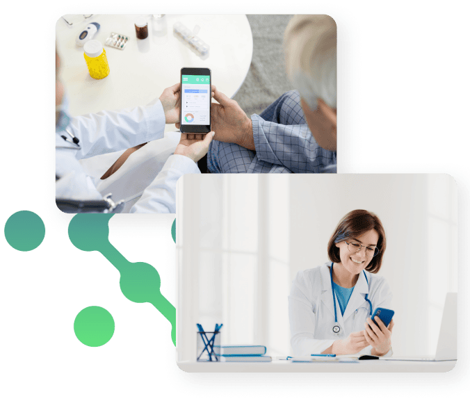 Medical staff collecting and analyzing social determinants of health (SDOH) data, highlighting comprehensive reporting solutions in clinic settings.