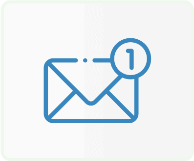 Icon of an evelope with the number 1 in a circle signifying Communications Channels