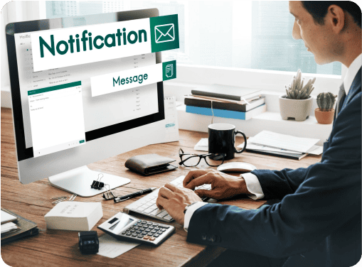 Physician interacting with digital healthcare technology, using touch screen interfaces with medical icons representing advanced solutions for physician practices.